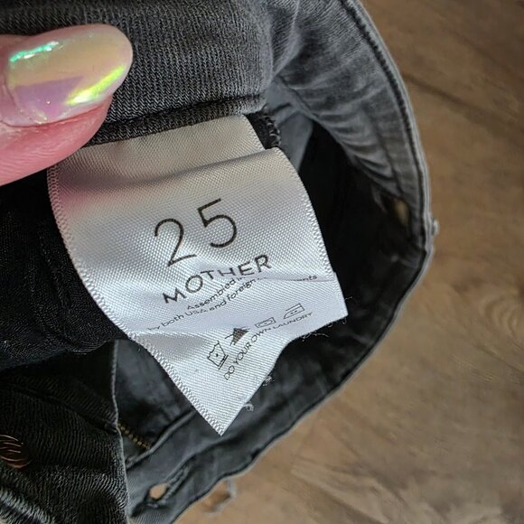 MOTHER the Looker Ankle Fray Skinny Jeans in Last Chance Saloon - Size 25 - Picture 3 of 4